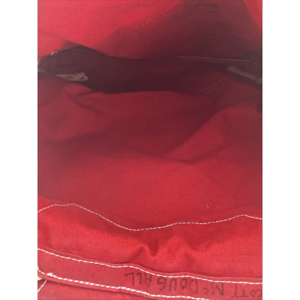 Vintage Jugglebags Artisan Backpack Red Canvas Boho Festival Bag